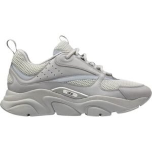 baskets basses Dior B22 gris et blanc