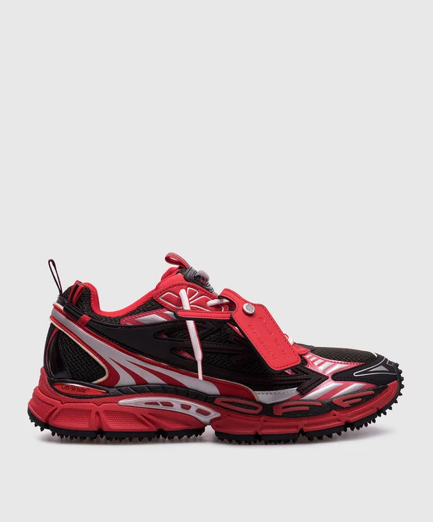 Off-White BE RIGHT BACK red sneakers