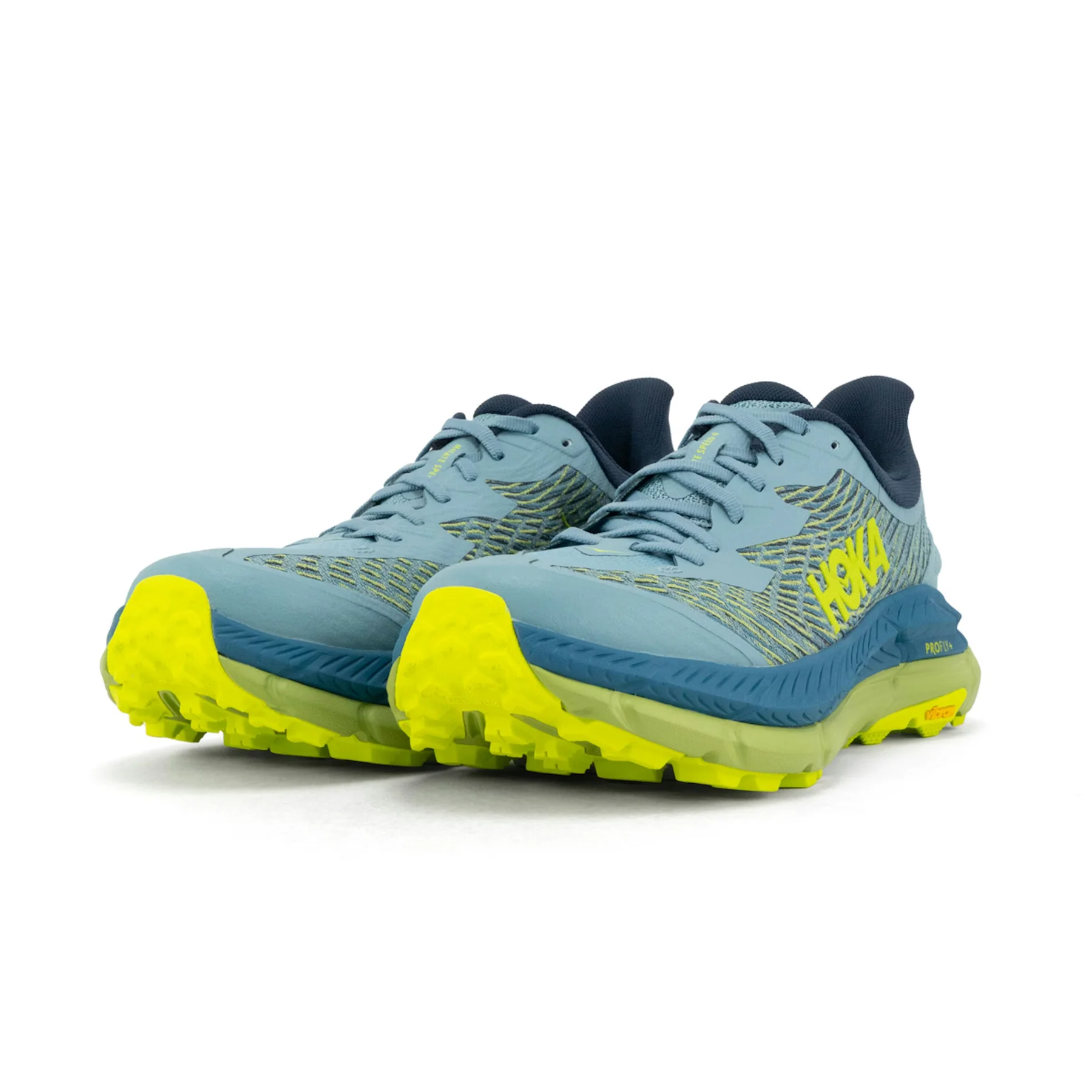 Hoka Mafate Speed 4 - STONE BLUE/DARK CITRON – Image 2